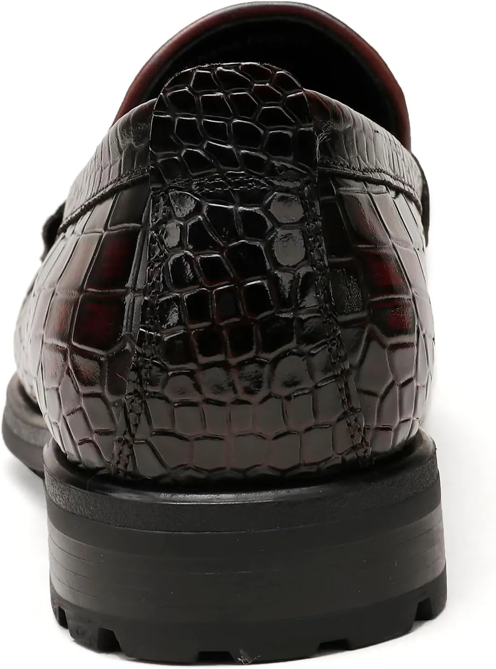 Men's Tassel Dress Shoes, Casual Crocodile Printed Tassel Loafer Handmade Slip-on Penny Loafer for Mens