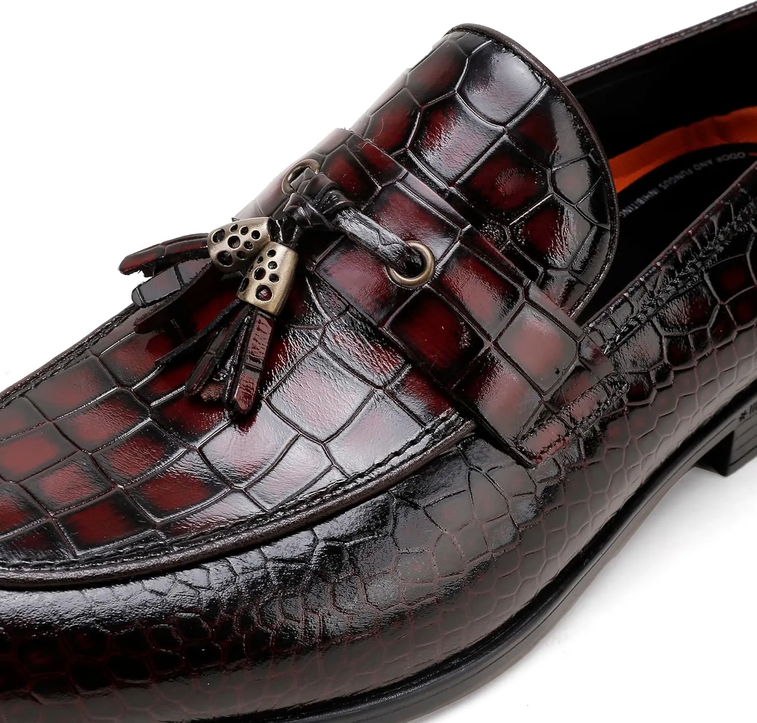 Men's Tassel Loafer, Classic Casual Dress Shoe, Black Smooth Leather Tassel Slip-on Penny Loafer for Mens