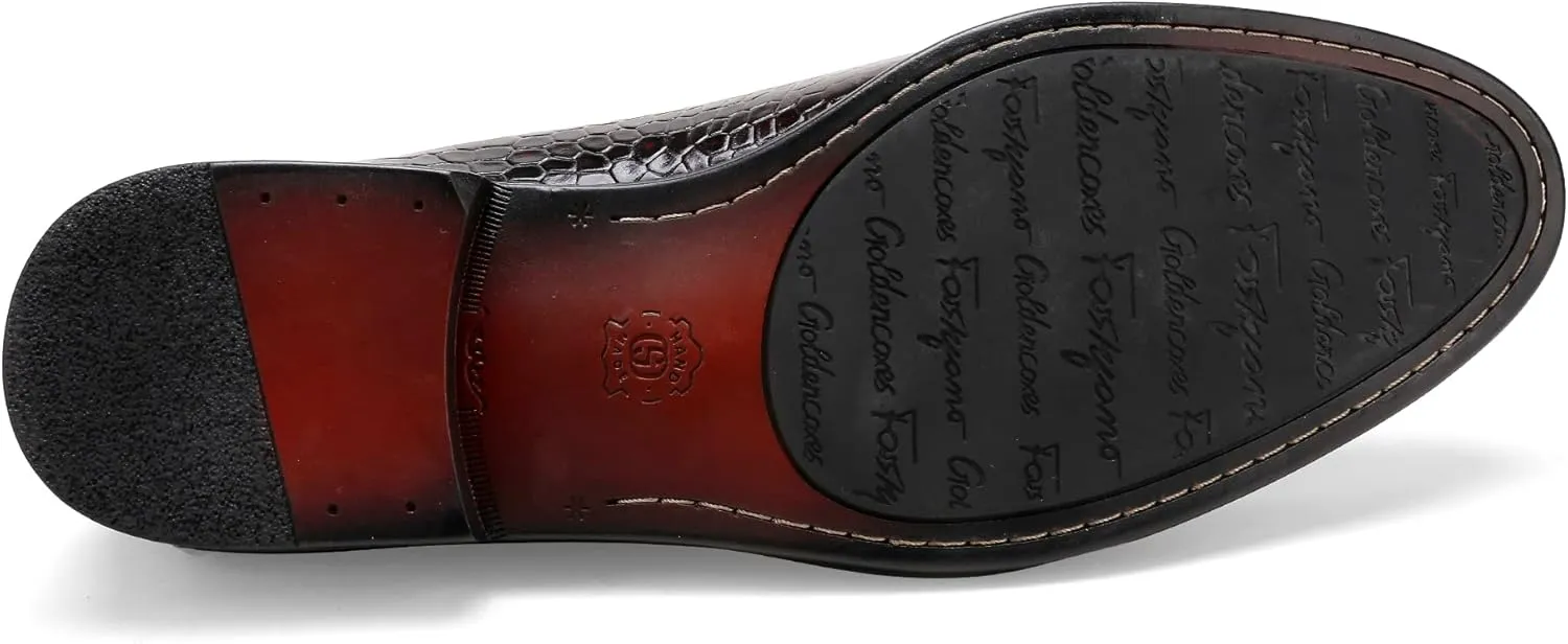 Men's Tassel Loafer, Classic Casual Dress Shoe, Black Smooth Leather Tassel Slip-on Penny Loafer for Mens