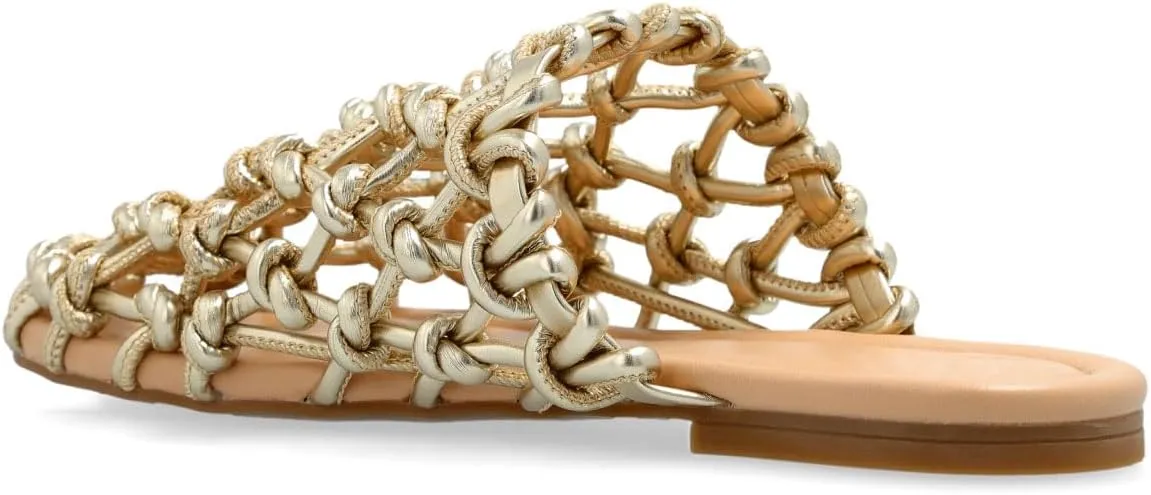 Mesh Ballet Flats for Women Slip on Woven Sandal Slides Closed Toe Mesh Mules Summer Beach Slippers