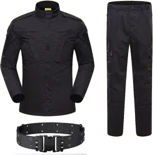 Military Tactical Mens Hunting Combat BDU Uniform Suit Shirt & Pants with Belt MC