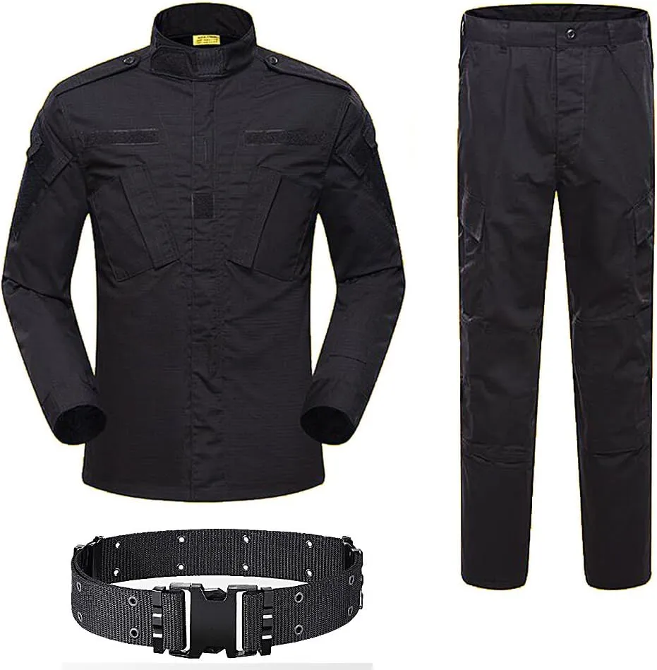 Military Tactical Mens Hunting Combat BDU Uniform Suit Shirt & Pants with Belt MC
