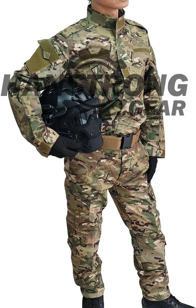 Military Tactical Mens Hunting Combat BDU Uniform Suit Shirt & Pants with Belt MC