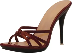 Minishion Womens Sandals Slides Heel Slip on Stiletto Summer Dress Mules TM003