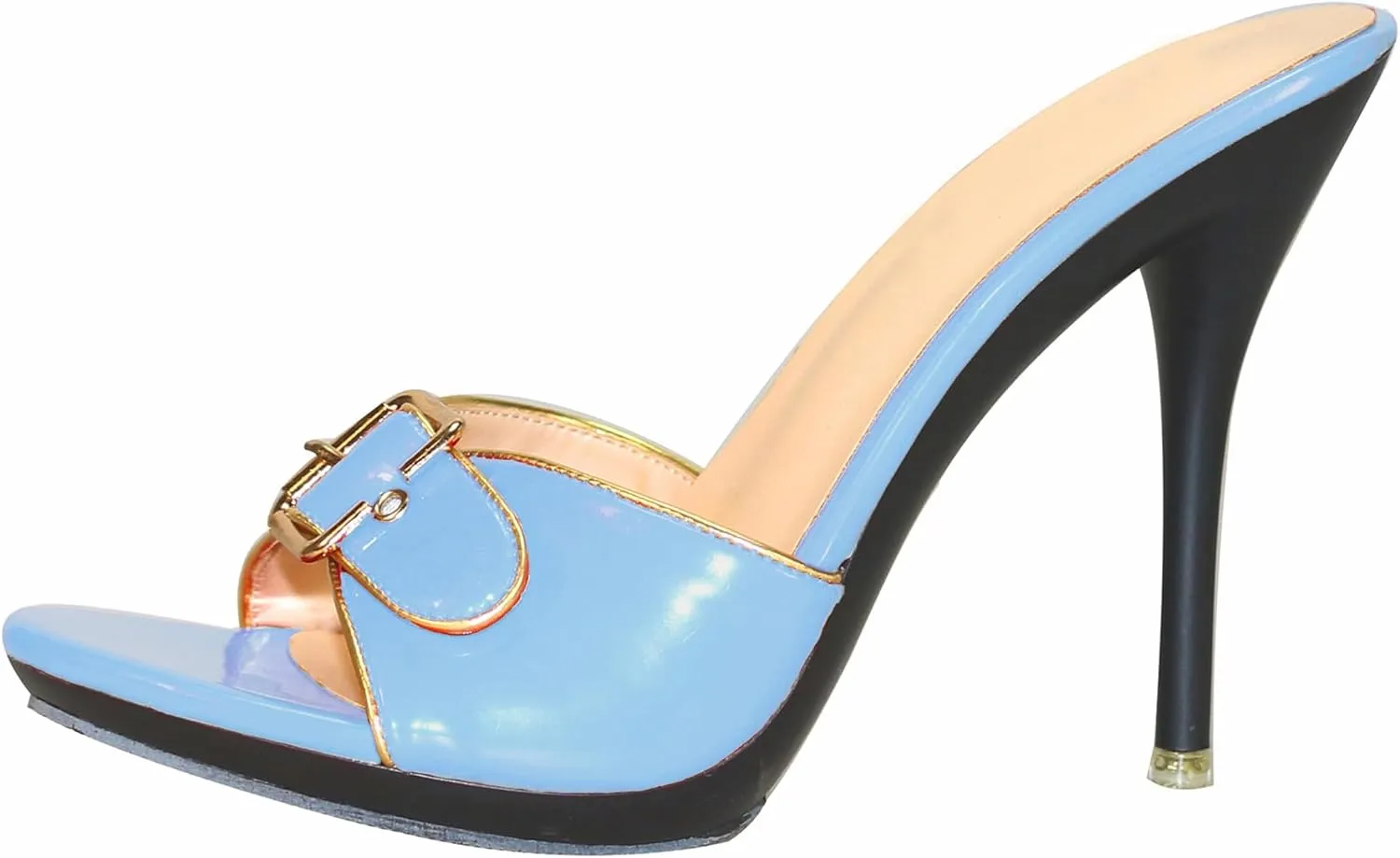 Minishion Womens Sandals Slides Heel Slip on Stiletto Summer Dress Mules TM003