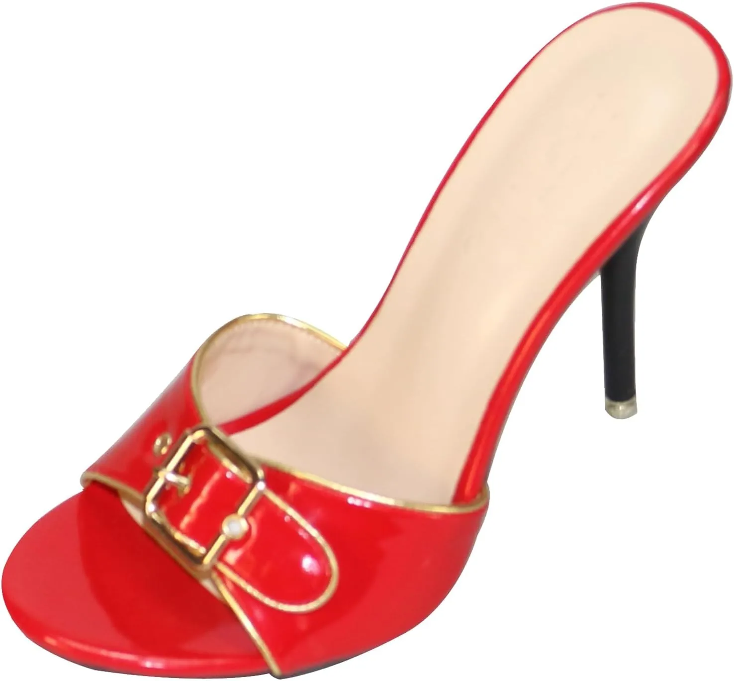 Minishion Womens Sandals Slides Heel Slip on Stiletto Summer Dress Mules TM003