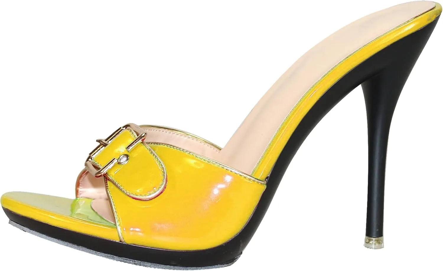Minishion Womens Sandals Slides Heel Slip on Stiletto Summer Dress Mules TM003