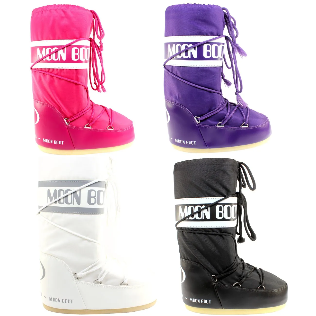 Moon Boot Womens Tecnica Nylon Warm Winter Waterproof Snow Boots - Pink - 3-6.5