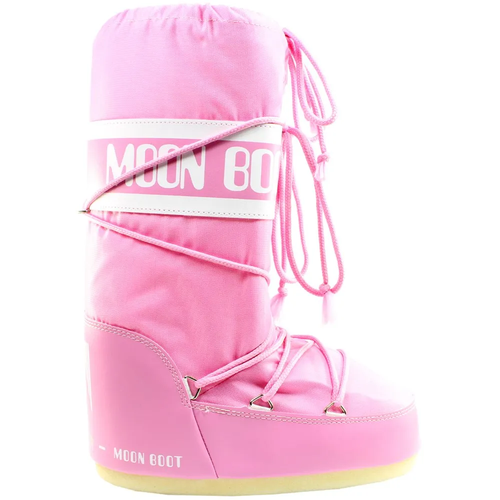 Moon Boot Womens Tecnica Nylon Warm Winter Waterproof Snow Boots - Pink - 3-6.5