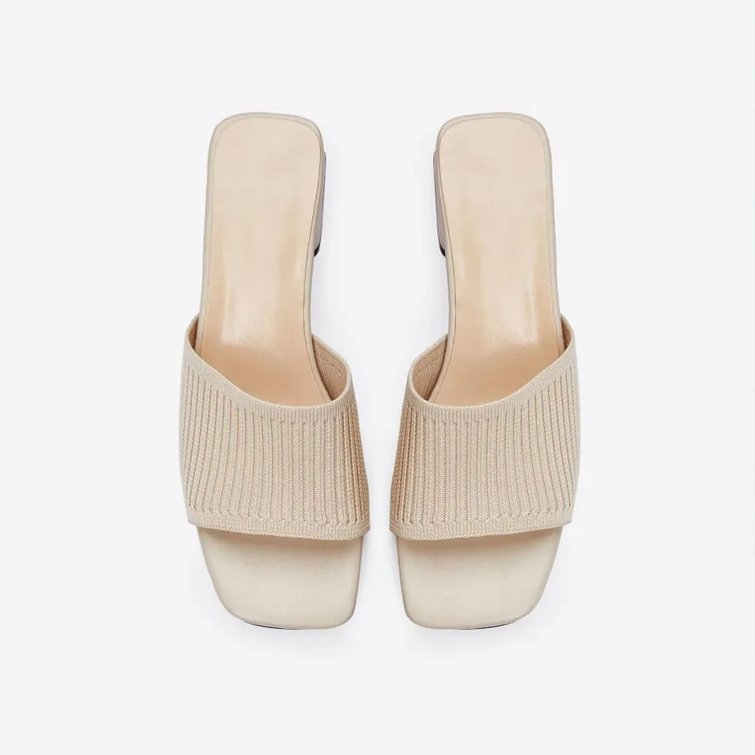 Mousse FIT Women's Breathable Chunky Square Toe Mule Sandals