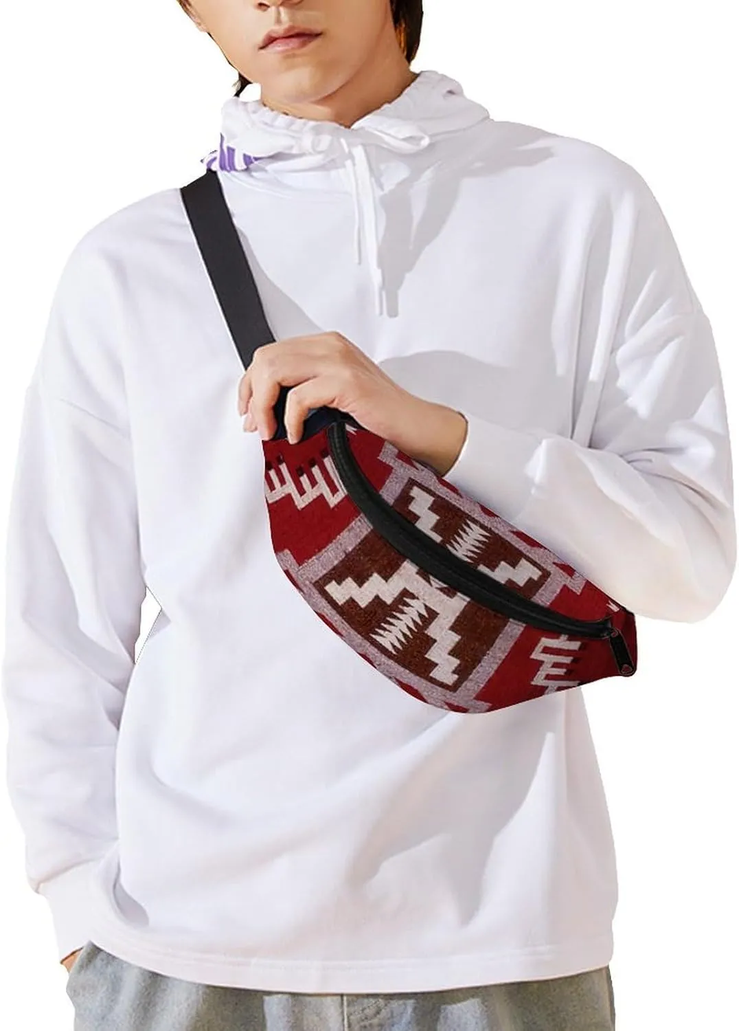 Native American Storm Crossbody Waist Bag with Large Capacity And Portability