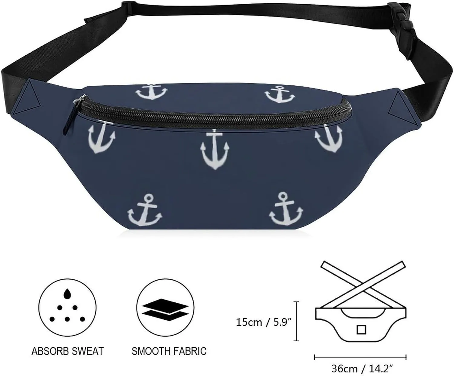 NAU TICAL Crossbody Waist Bag with Large Capacity And Portability