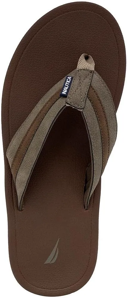 Nautica Men's Flip Flop, Beach Sandal, Boat Slide, Water Slippers