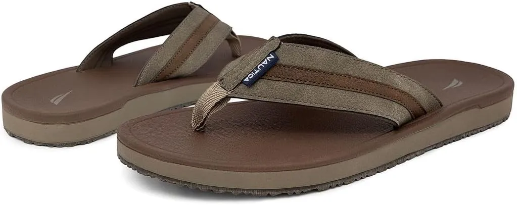 Nautica Men's Flip Flop, Beach Sandal, Boat Slide, Water Slippers