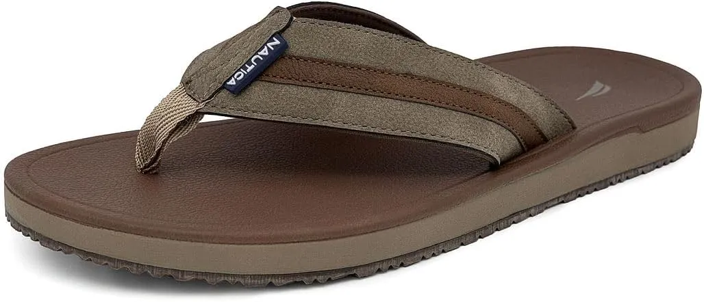 Nautica Men's Flip Flop, Beach Sandal, Boat Slide, Water Slippers
