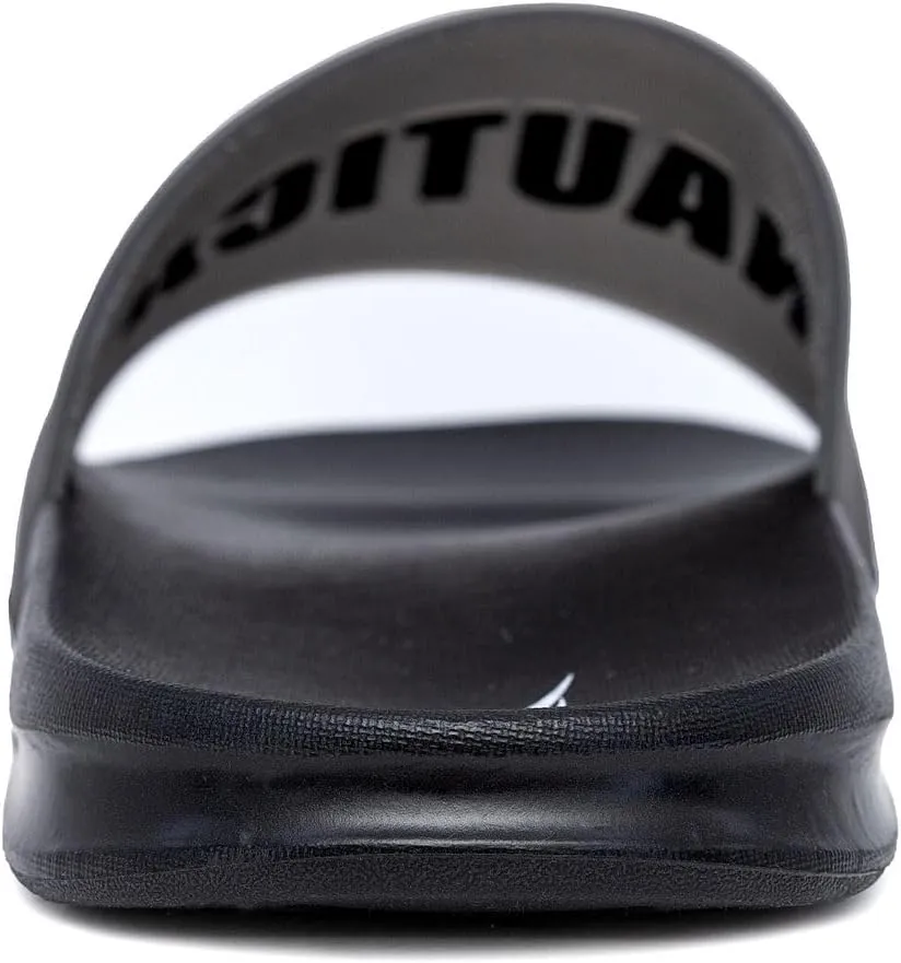 Nautica Men's Slide Sandals – Comfortable Slip-On Pool & Beach Shoes with Cushioned Footbed for Casual Wear