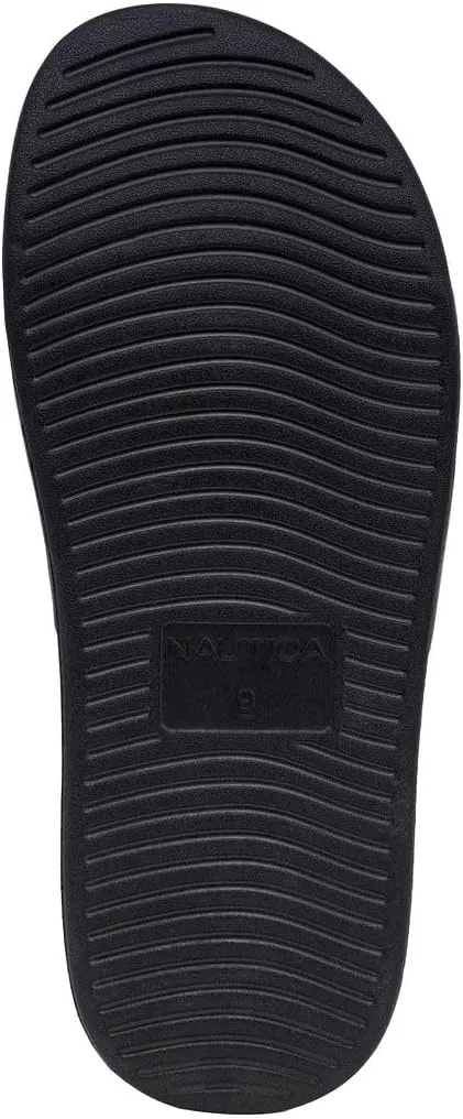 Nautica Men's Slide Sandals – Comfortable Slip-On Pool & Beach Shoes with Cushioned Footbed for Casual Wear