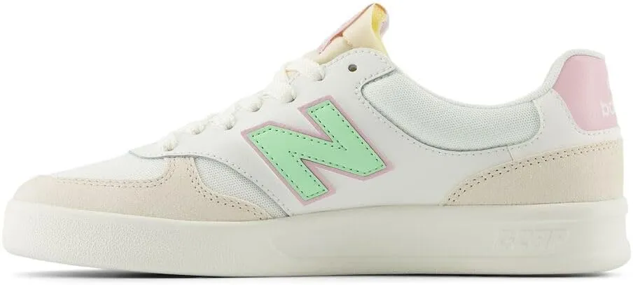 New Balance Men's 300 V3 Court Sneaker, Linen/Sea Salt/Mid Century Pink, 12 Wide