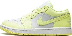 Nike Jordan Womens WMNS Air Jordan 1 Low DC0774 007 Lemonade - Size 7.5W Pure Platinum/Citron Tint