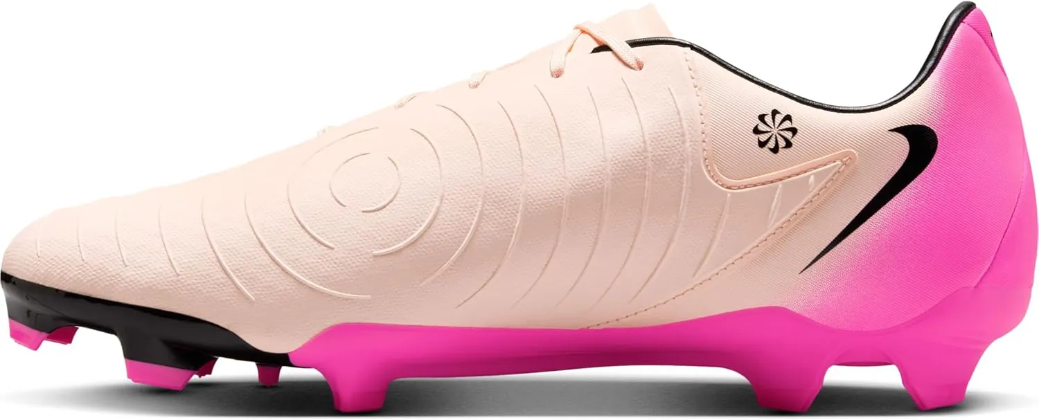 Nike Phantom GX 2 Academy MG Low-Top Soccer Cleats (FD6723-800, Crimson Tint/Pink Blast/Black)