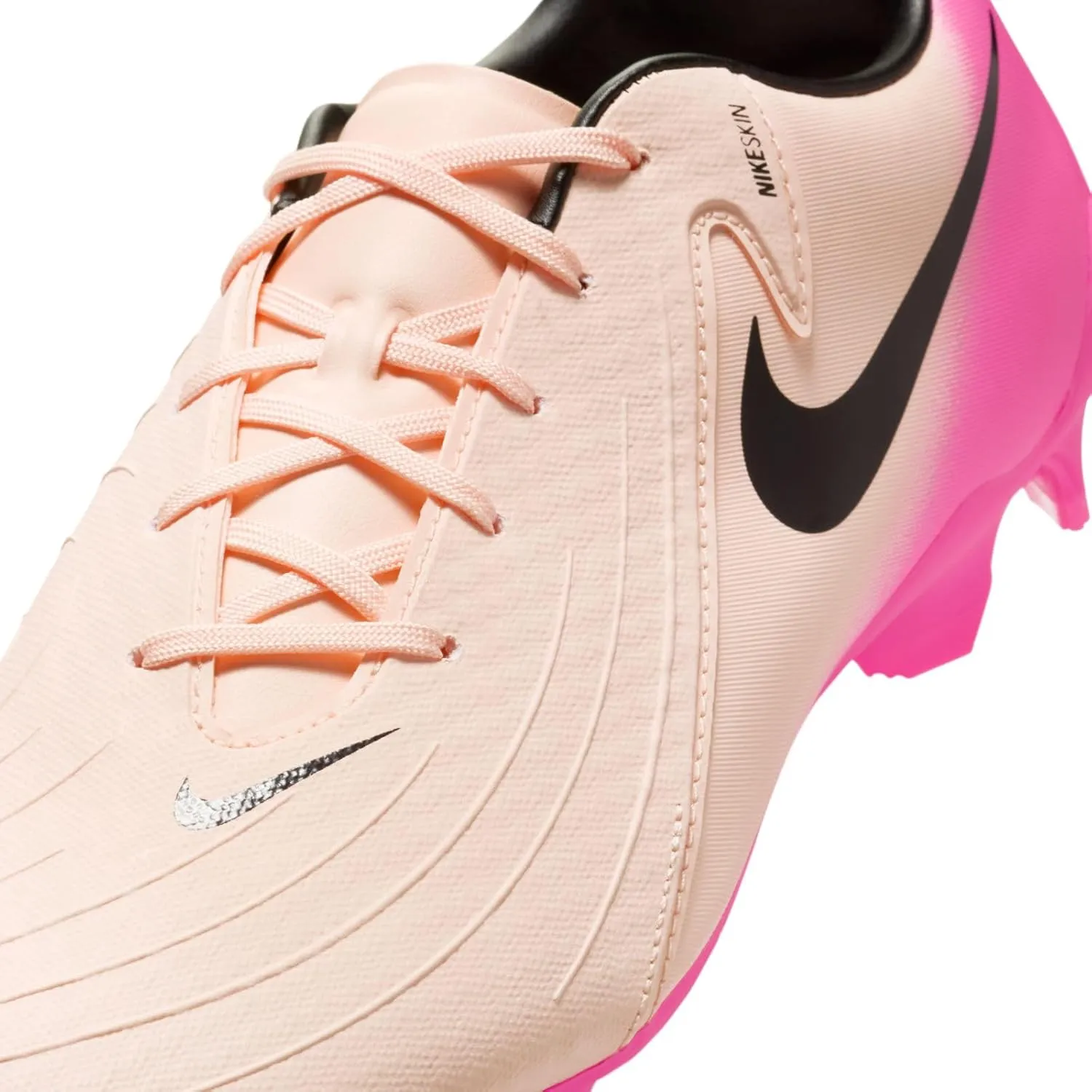 Nike Phantom GX 2 Academy MG Low-Top Soccer Cleats (FD6723-800, Crimson Tint/Pink Blast/Black)