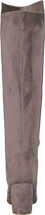 NINE WEST Women's KERIANNA Boot, Grey Fabric, 8 Medium US
