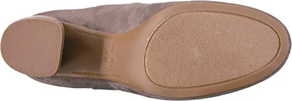 NINE WEST Women's KERIANNA Boot, Grey Fabric, 8 Medium US