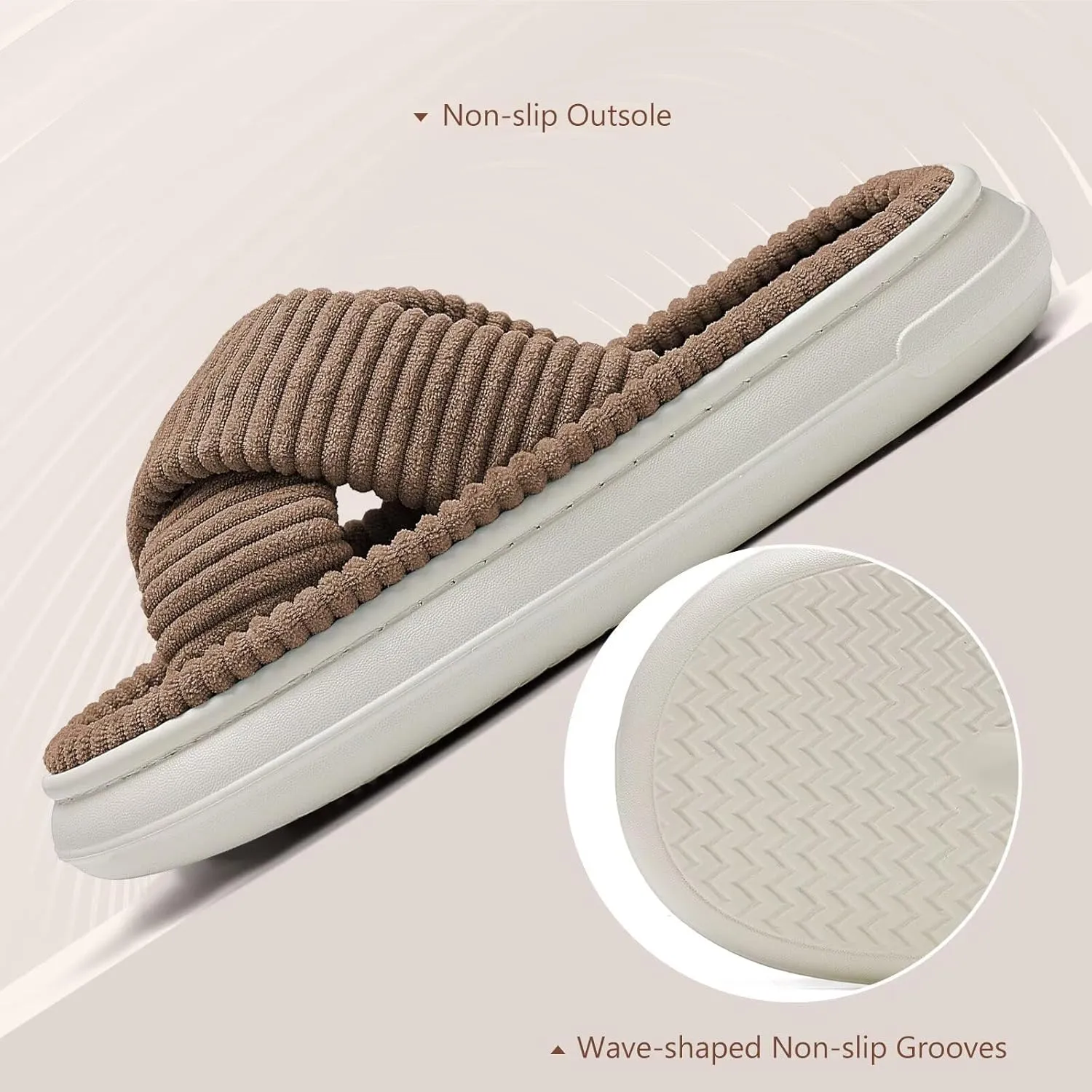 NineCiFun Platform Slippers for Women Indoor and Outdoor Women's Summer Slippers Open Toe Slide House Bedroom Shoes
