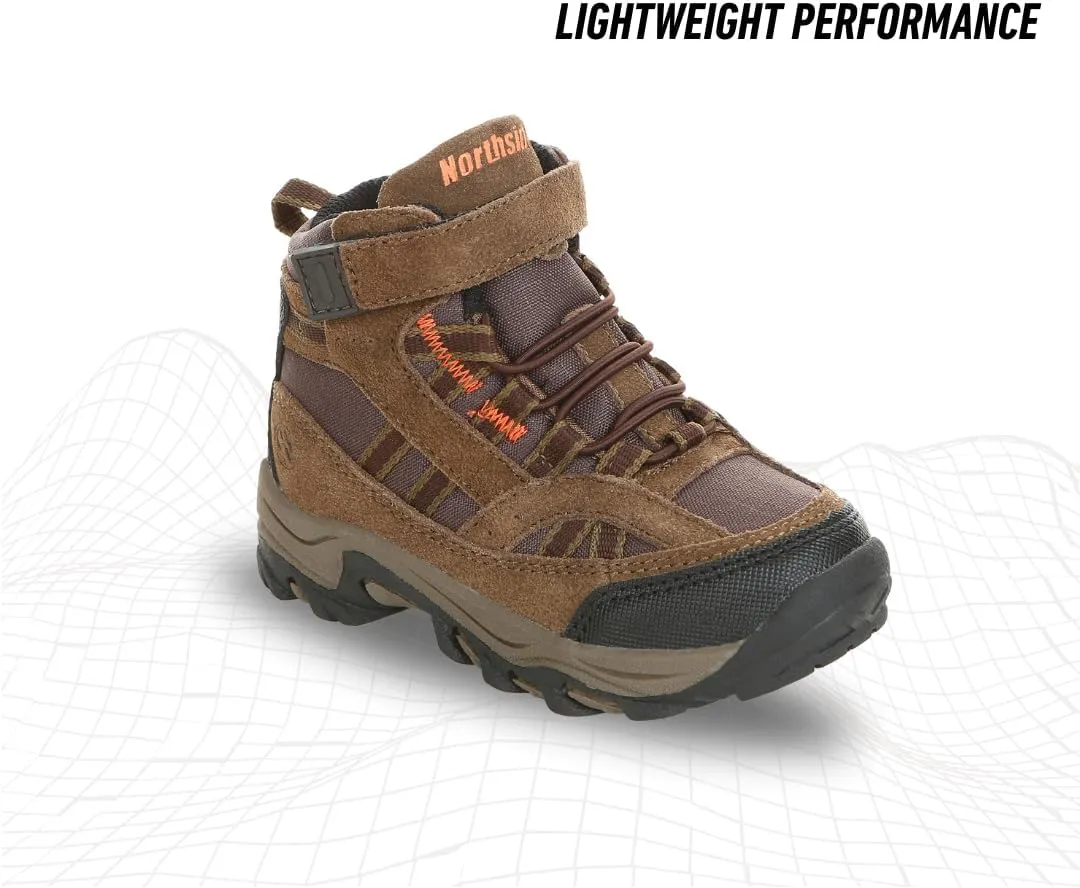 Northside Unisex-Child Rampart Mid Hiking Boots - Lightweight Performance | Suede/Ripstop Nylon Moisture-Wicking Quick Lace-Up Durable TPR Outsole | Kids Hiking Adventure Essential