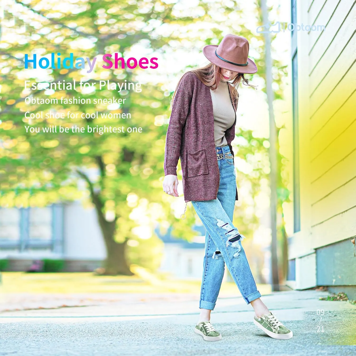 Obtaom Women Canvas Mules Memory Foam Clipper Fashion Sneakers Comfortable Slip-On Mule Backless Holiday Shoes