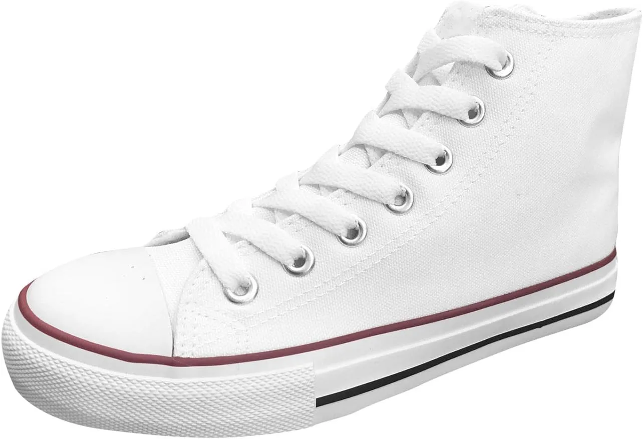 Official Men Blank Low Top Rubber Sole Casual Canvas Sneaker Shoes
