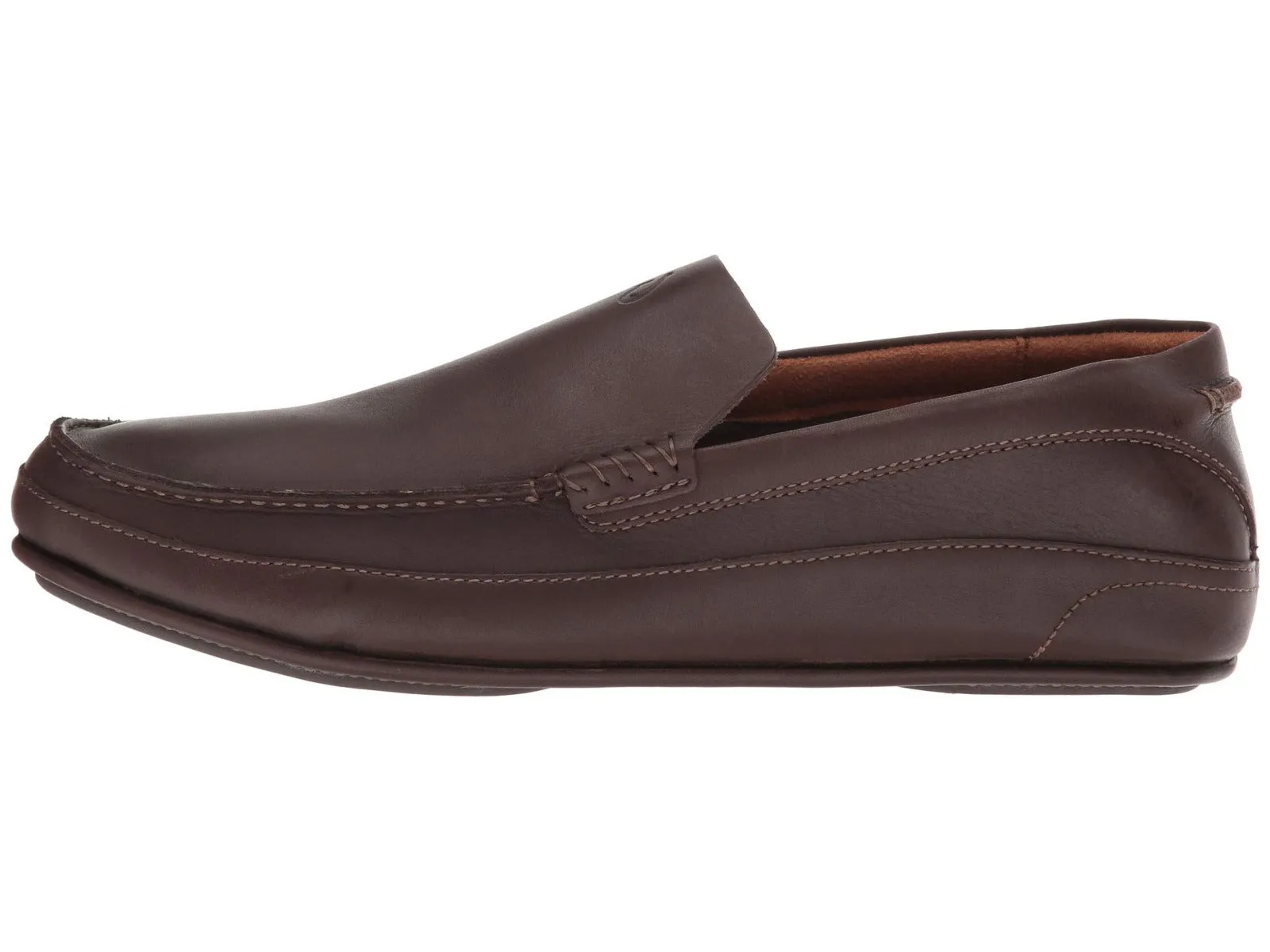 Olukai Dark Brown Kulana Mens Leather Mens Comfort Shoes 10380-6363