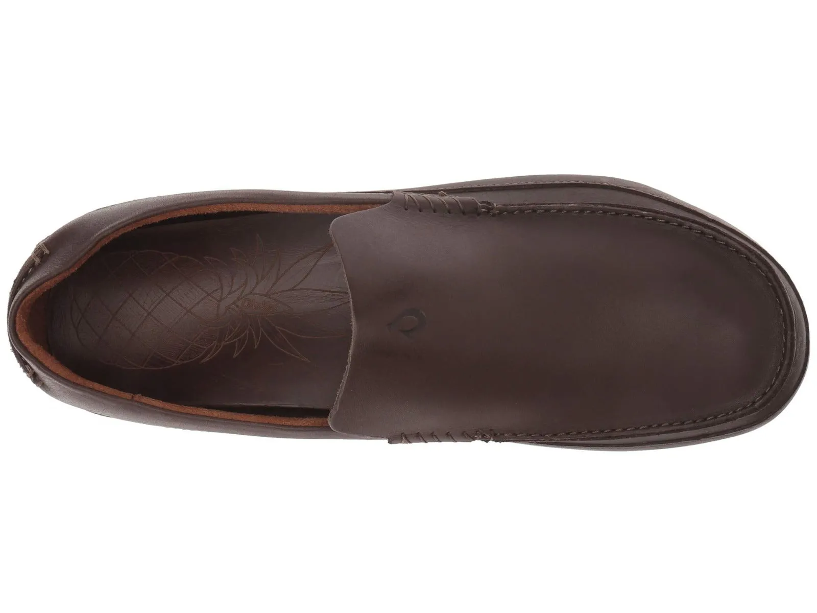 Olukai Dark Brown Kulana Mens Leather Mens Comfort Shoes 10380-6363