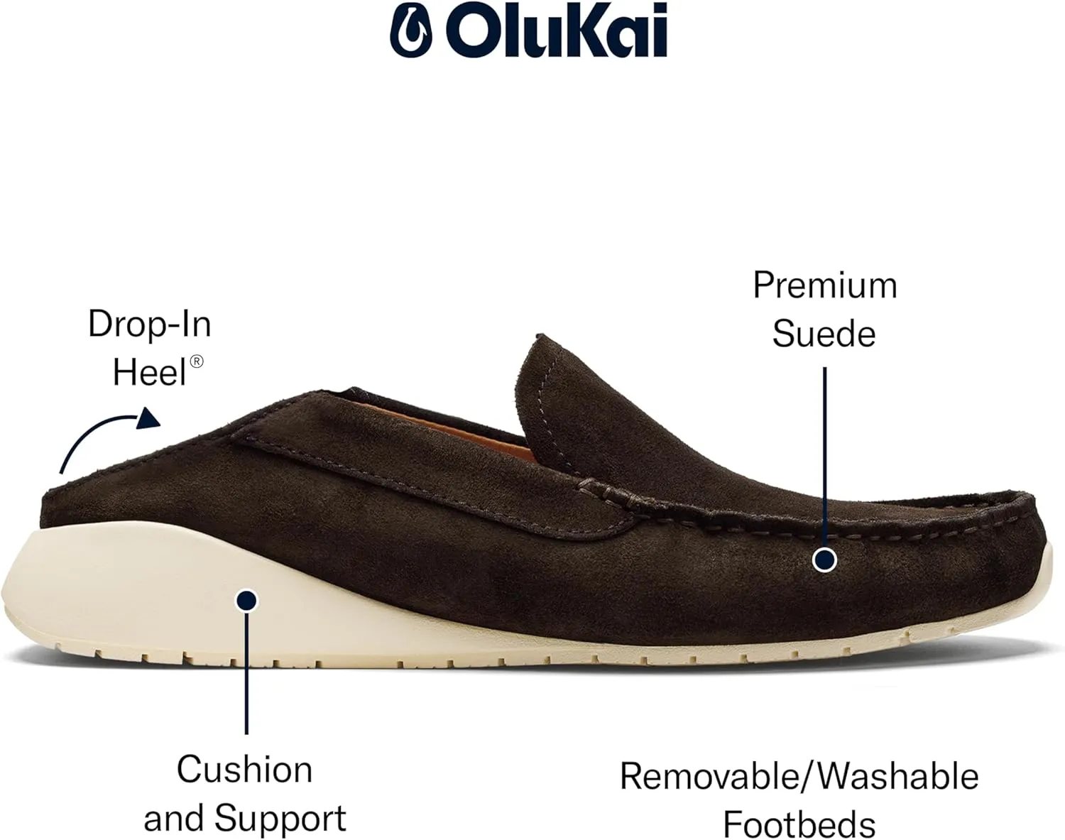 OLUKAI Ka'a Loafer Men's Premium Shoe, Premier Italian Suede Materials & Craftsmanship, Sleek & Contemporary Look, Comfortable Fit & All-Day Support