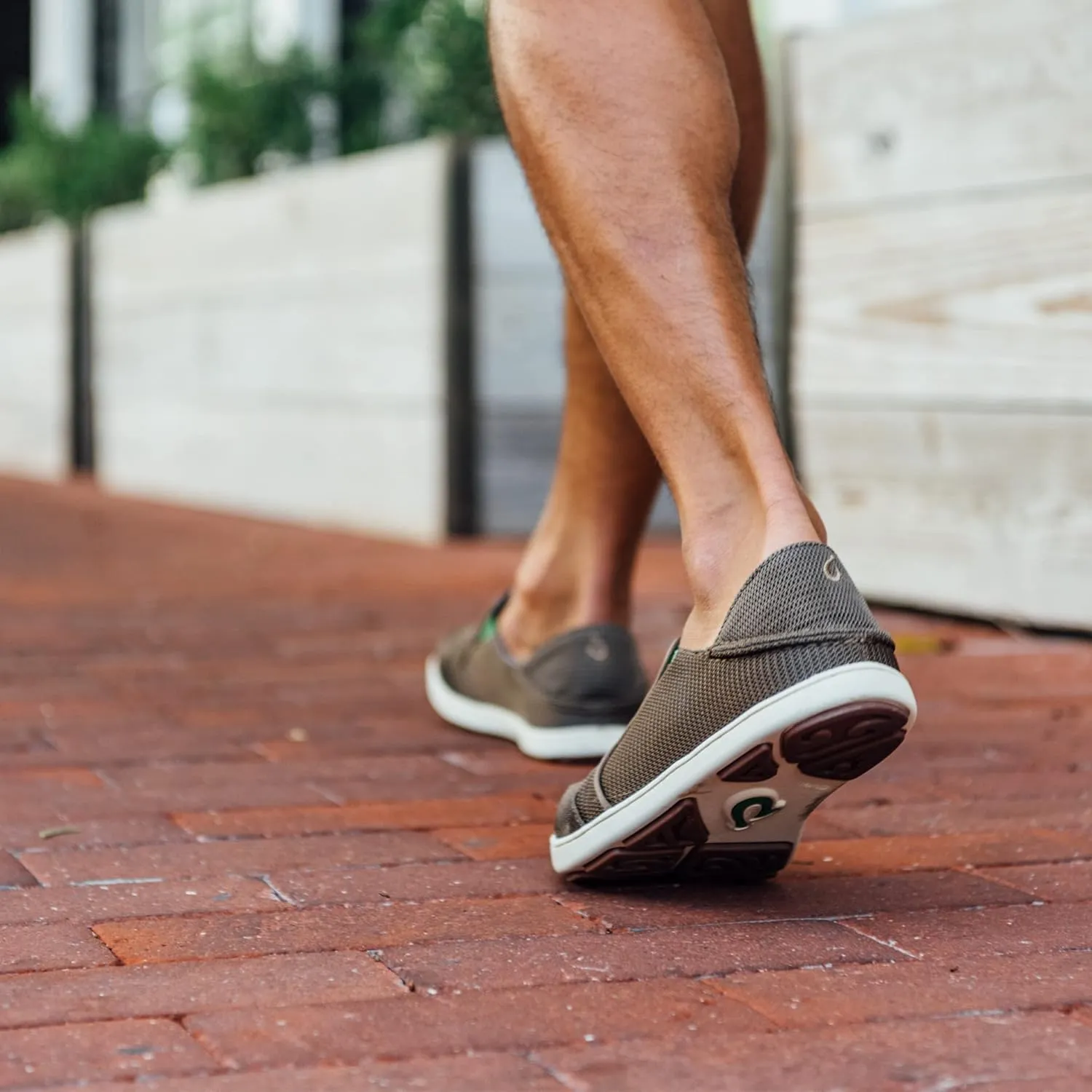 OLUKAI Nohea Mesh Men's Slip On Sneakers, Lightweight & Breathable Shoes for Everyday Wear, All-Weather & Enhanced Traction
