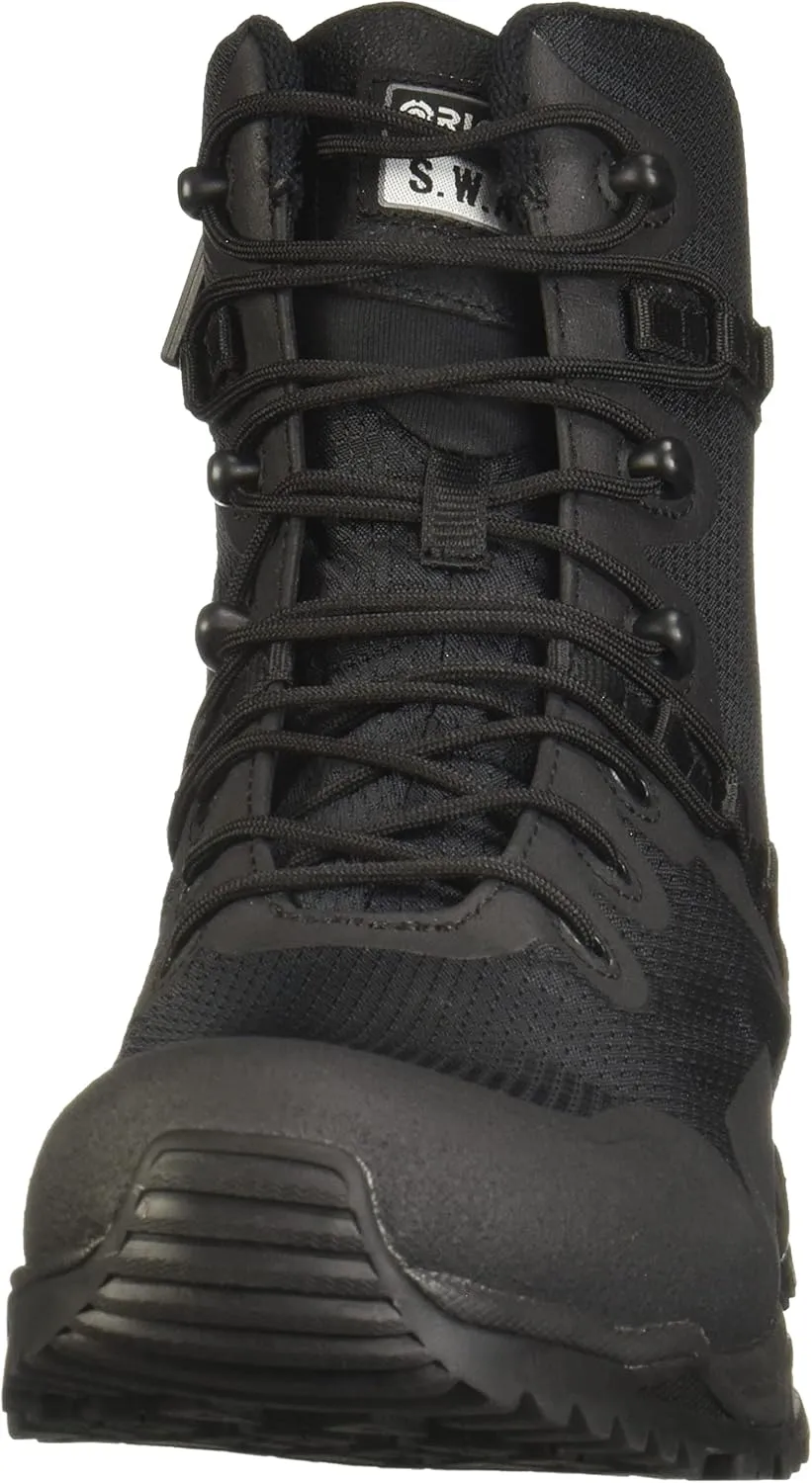 Original S.W.A.T. Alpha Fury Unisex Leather Shoes 8" Side Zip – Polyester Mesh – Microfibre PU Upper