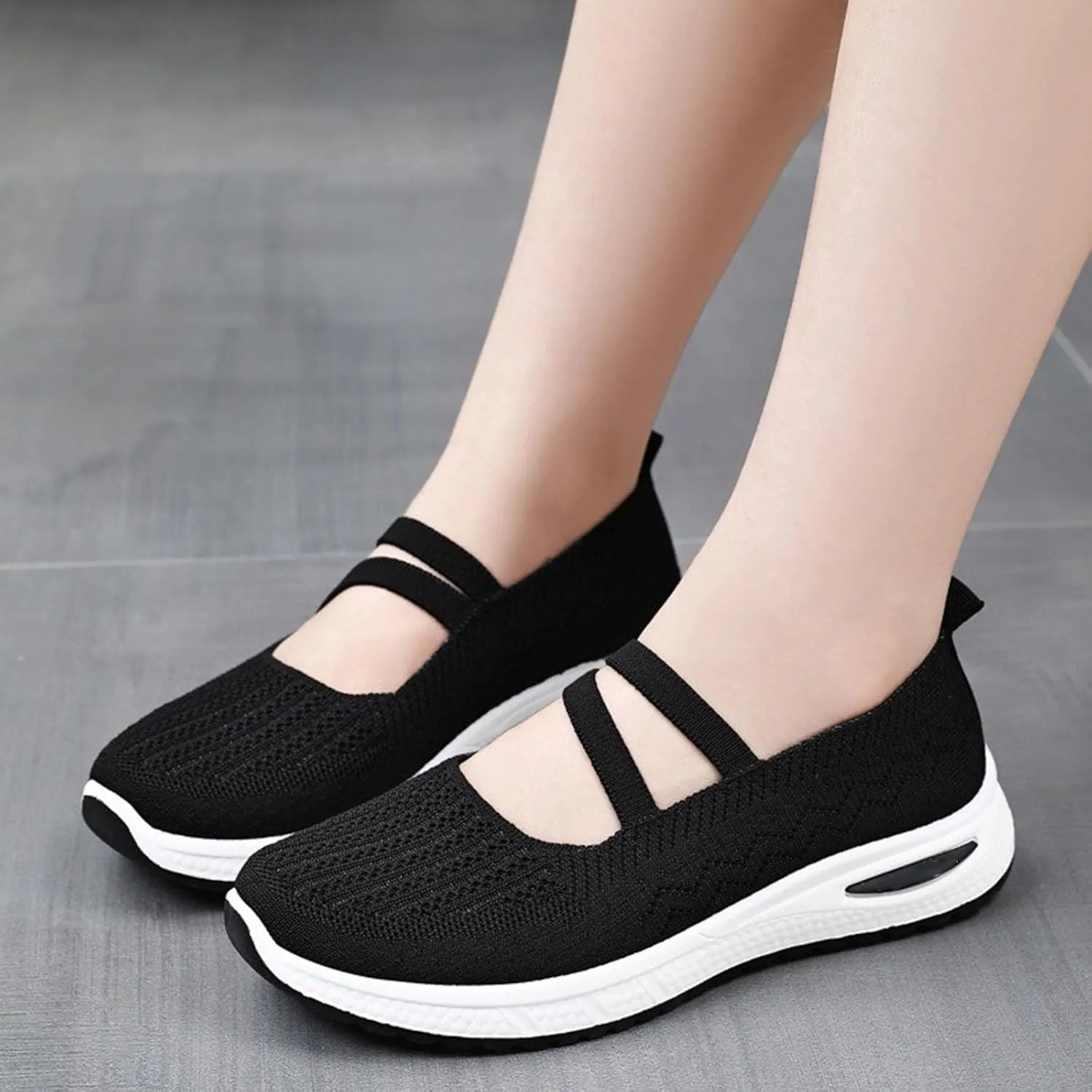 Orthopedic Shoes for Women Slip on Sneakers Shoes Woven Arch Support Breathable Soft Sole Diabetic Walking Shoes Comfort Non Slip Work Sneakers