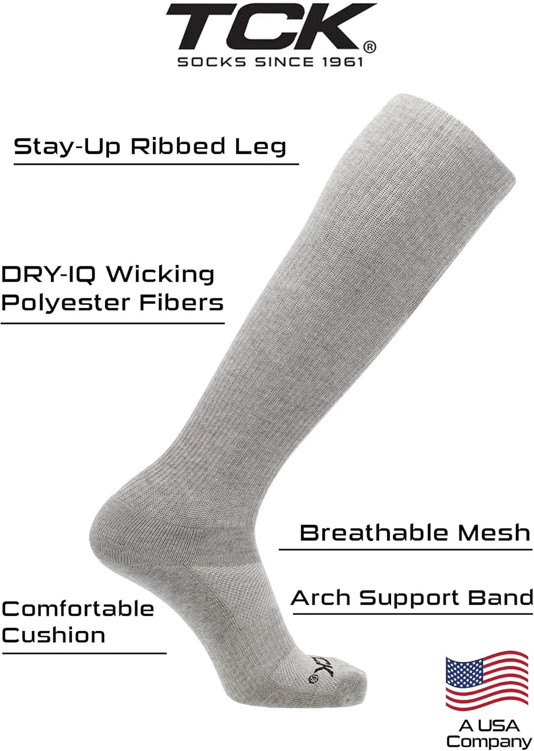 Over the Calf Work Socks for Men and Women 9-11 10-13 13-15 Moisture Wicking Tall Cushioned Knee High Boot Socks 6-pack