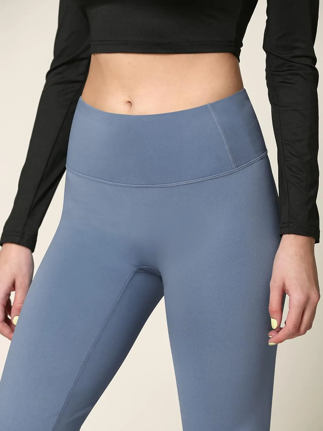 Peached Seamless Front & Side Leggings with Inner Pocket Ankle Boot Cut Yoga Pants