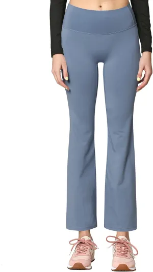Peached Seamless Front & Side Leggings with Inner Pocket Ankle Boot Cut Yoga Pants