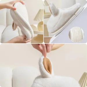 Plush Animal Slippers for Women Men Cute Bunny Indoor Outdoor Slippers Warm Soft Winter slippers