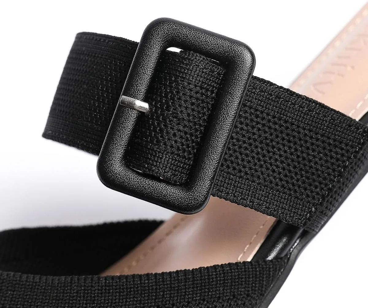 Pointed Toe Mules for Women Flats，Slip On Mules Backless，Wide Width Mules，Mule Slides Flats Sandals
