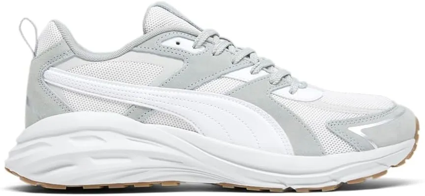 PUMA - Mens Hypnotic Long Sleeve Shoes, Color Feather Gray/White/Cool Mid Gray, Size: 8.5 M US