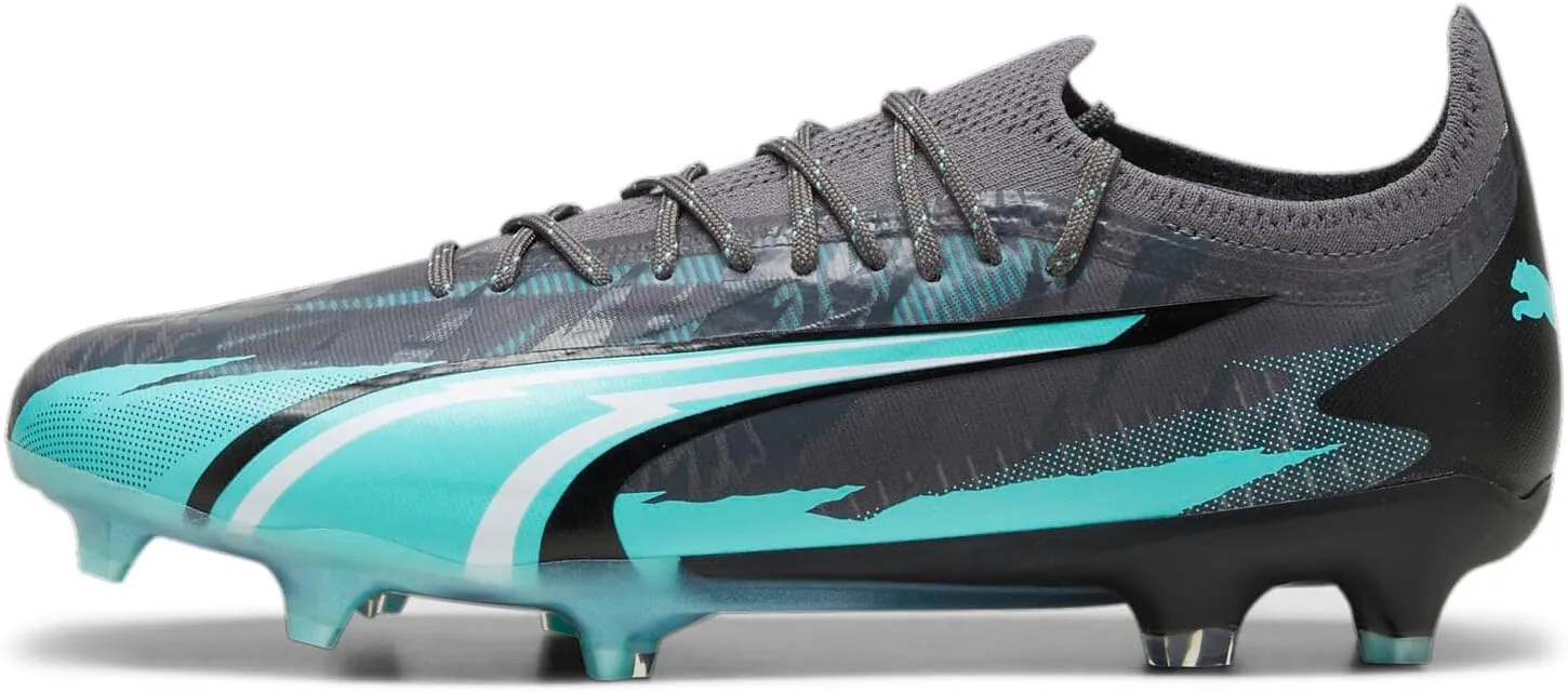 PUMA Mens Ultra Ultimate Rush Firm GroundArtificial Ground Soccer Cleats Cleated, Firm Ground - Blue, Grey - Size 9 M