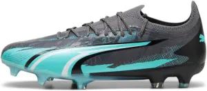 PUMA Mens Ultra Ultimate Rush Firm GroundArtificial Ground Soccer Cleats Cleated, Firm Ground - Blue, Grey - Size 9 M