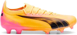 PUMA Womens Ultra Ultimate Firm GroundArtificial Ground Soccer Cleats Cleated, Firm Ground - Yellow - Size 7.5 M