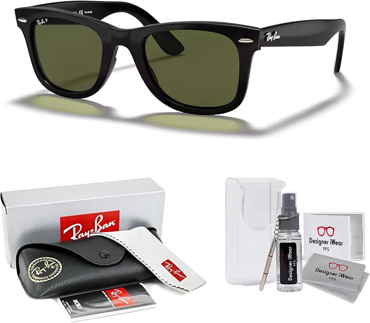Ray-Ban Rb4340 Wayfarer Ease Square Sunglasses   Bundle with DIW Kit