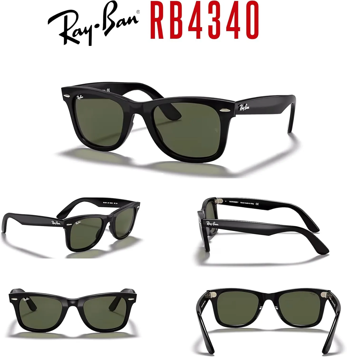 Ray-Ban Rb4340 Wayfarer Ease Square Sunglasses   Bundle with DIW Kit
