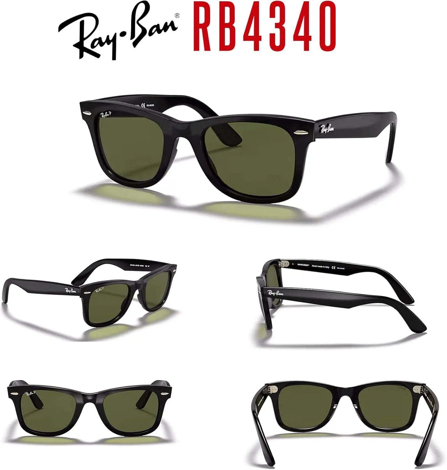 Ray-Ban Rb4340 Wayfarer Ease Square Sunglasses   Bundle with DIW Kit