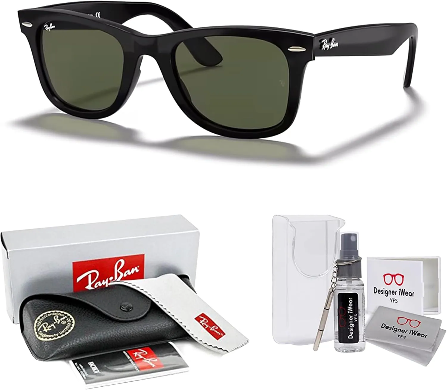 Ray-Ban Rb4340 Wayfarer Ease Square Sunglasses   Bundle with DIW Kit